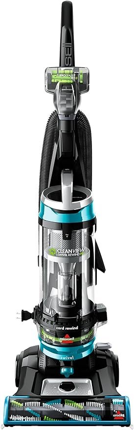 BISSELL-2254-CleanView-Swivel-Rewind-Pet-Upright-Bagless-Vacuum-Automatic-Cord-Rewind-Swivel-Steering-Powerful-Pet-Hair-Pickup-Specialized-Pet-Tools-Large-Capacity-Dirt-TankTeal