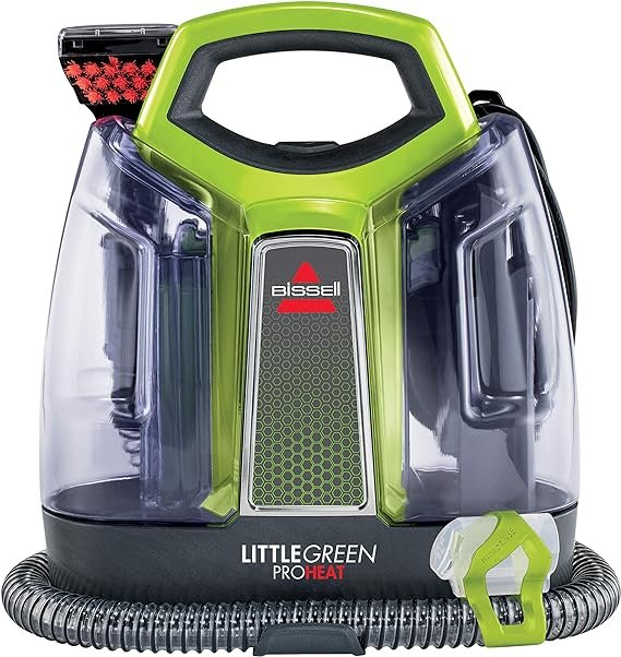 BISSELL Little Green Proheat Portable Deep Cleaner/Spot Cleaner and Car/Auto Detailer with self-Cleaning HydroRinse Tool for Carpet and Upholstery, 2513E