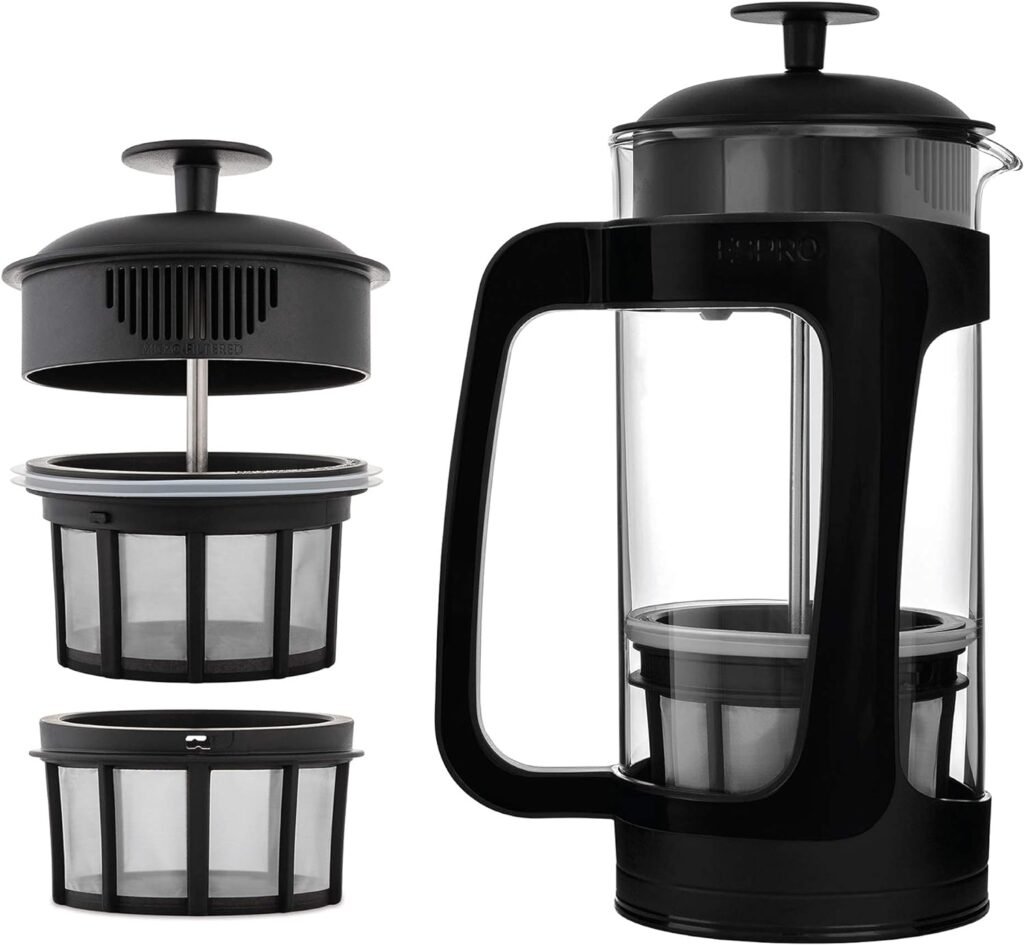 ESPRO P3 French Press - Double Micro-Filtered Coffee and Tea Maker, 32 Ounce, Black 100 Count Coffee Paper Filters
