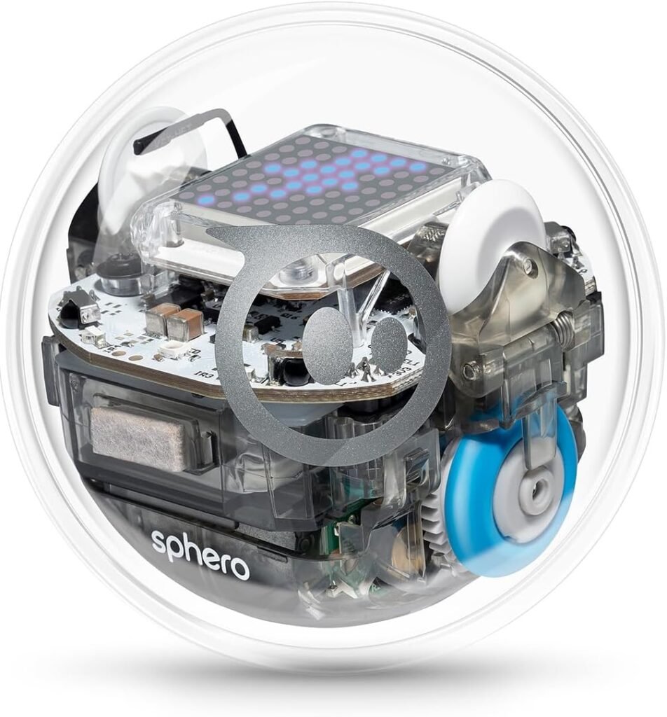 Sphero BOLT: App-Enabled Robot Ball with Programmable Sensors + LED Matrix, Infrared & Compass - STEM Educational Toy for Kids - Learn JavaScript, Scratch & Swift