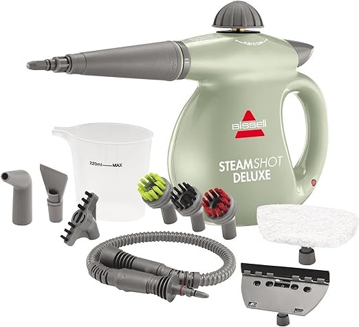 BISSELL SteamShot Deluxe Hard Surface Steam Cleaner with Natural Sanitization, Multi-Surface Tools Included to Remove Dirt, Grime, Grease, and More, 39N7A