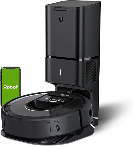 iRobot Roomba i7+ (7550) Robot Vacuum with Automatic Dirt Disposal - Empties Itself for up to 60 Days, Wi-Fi Connected, Smart Mapping, Works with Alexa, Ideal for Pet Hair, Carpets, Hard Floors