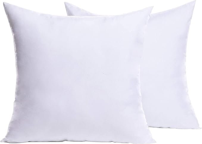 Cozy Bed Euro Throw Pillows Insert (Pack of 2, White), Euro Pillows 27 x 27 Inches, Bed Pillows for Sleeping European Size, Bed and Couch Pillows, Indoor Decorative Pillows