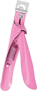 MelodySusie Acrylic Nail Clippers, Professional Nail Clippers Cutters for Acrylic Nails Fake Nail Tips, Adjustable Stainless Nail Trimmer, Manicure Tool for Salon Home Nail Art, Pink